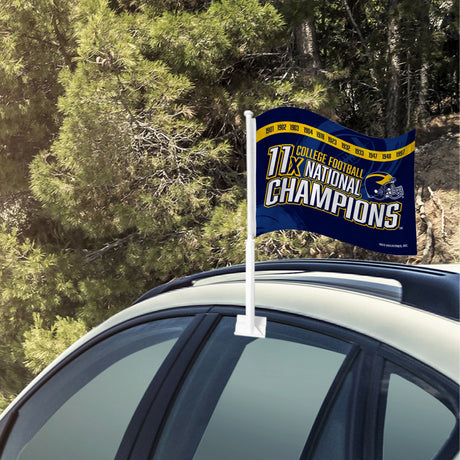 NCAA Michigan Wolverines Car Flag Fan Gear NCAA Michigan Wolverines