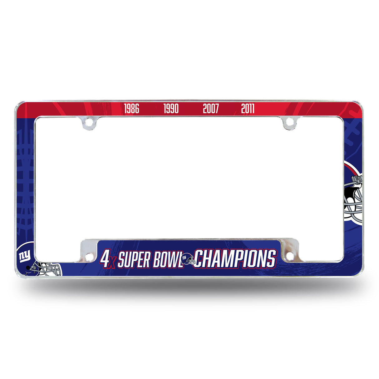 NFL New York Giants All Over Chrome License Plate Frame Fan Gear NFL New York Giants