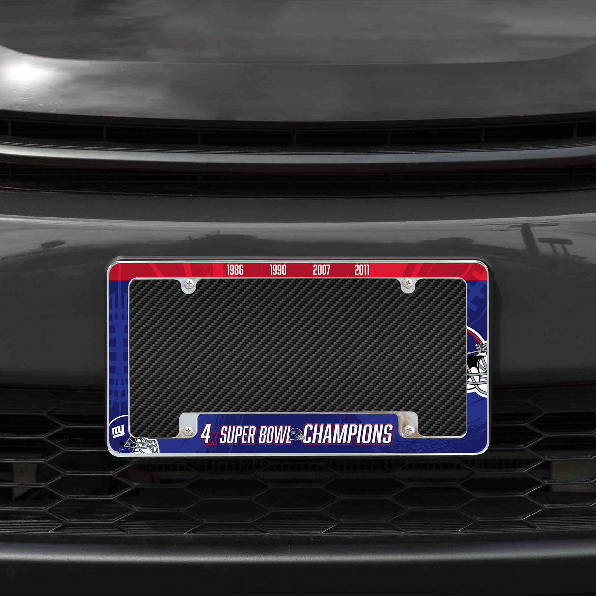 NFL New York Giants All Over Chrome License Plate Frame Fan Gear NFL New York Giants