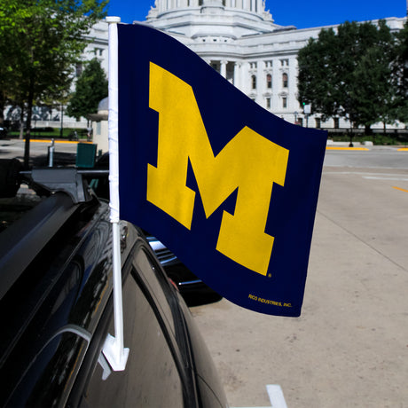 NCAA Michigan Wolverines Car Flag Fan Gear NCAA Michigan Wolverines