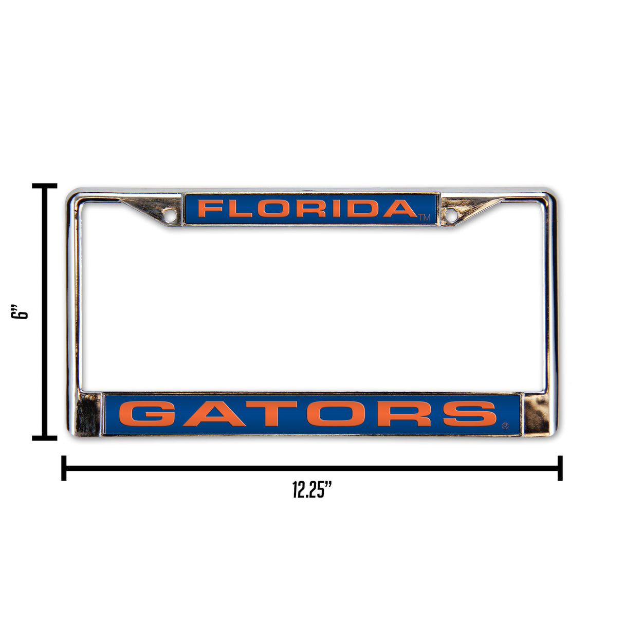 NCAA Florida Gators Laser Cut Chrome License Plate Frame Fan Gear NCAA Florida Gators