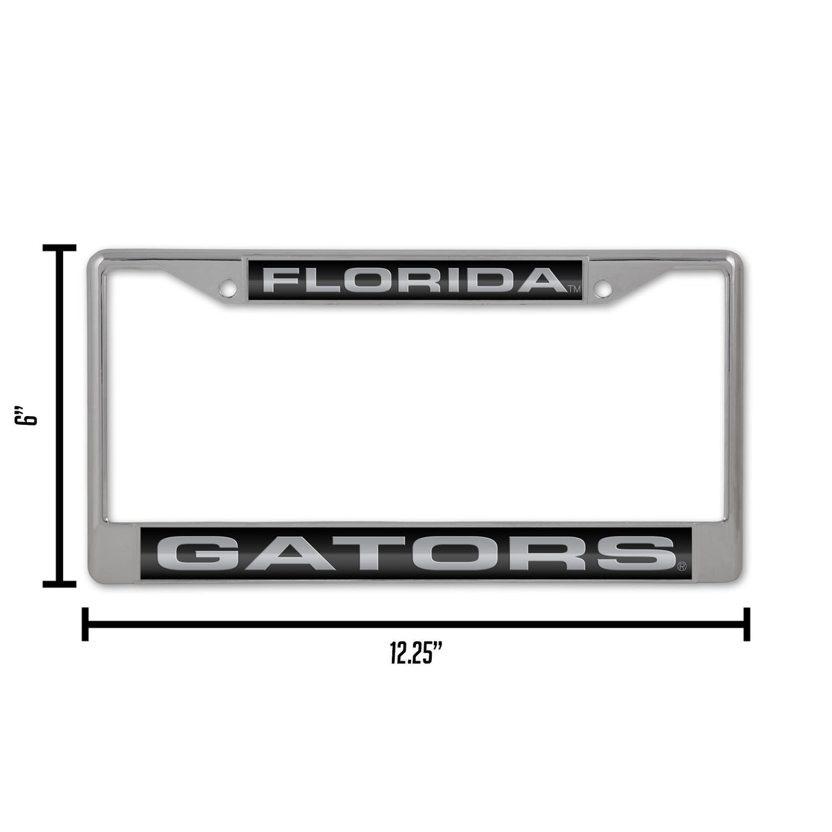 NCAA Florida Gators Laser Cut Chrome License Plate Frame Fan Gear NCAA Florida Gators