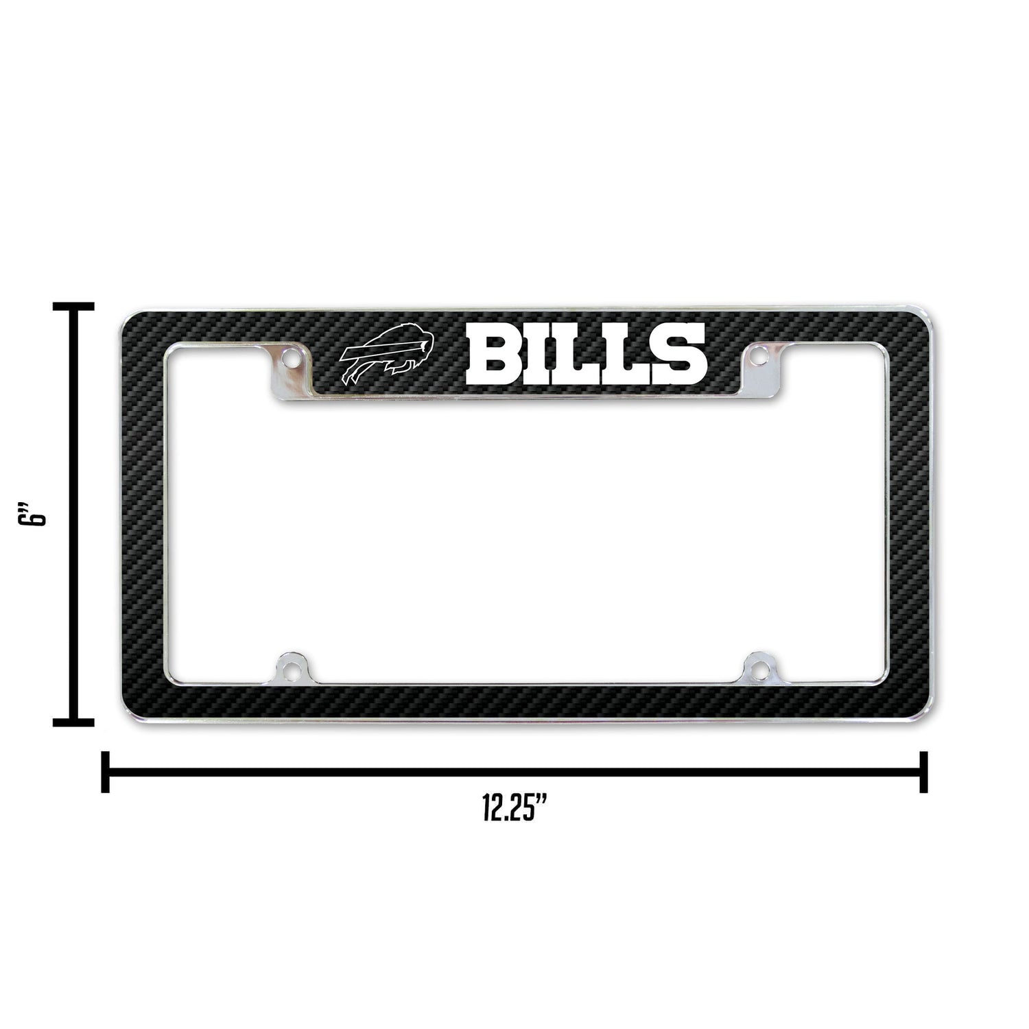 NFL Buffalo Bills All Over Chrome License Plate Frame Fan Gear NFL Buffalo Bills