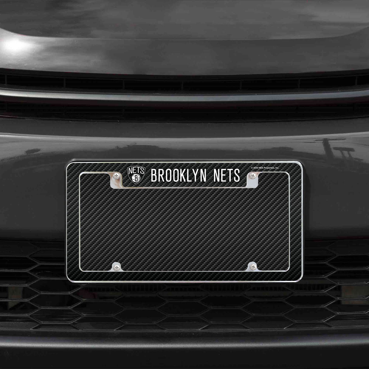 NBA Brooklyn Nets All Over Chrome License Plate Frame Fan Gear NBA Brooklyn Nets