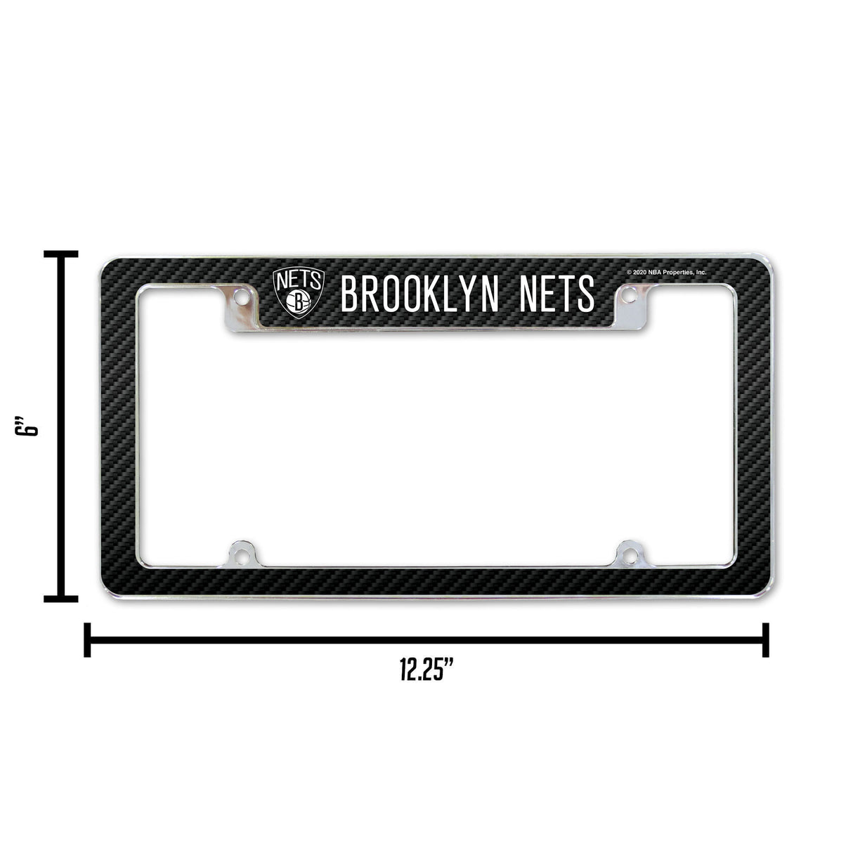 NBA Brooklyn Nets All Over Chrome License Plate Frame Fan Gear NBA Brooklyn Nets