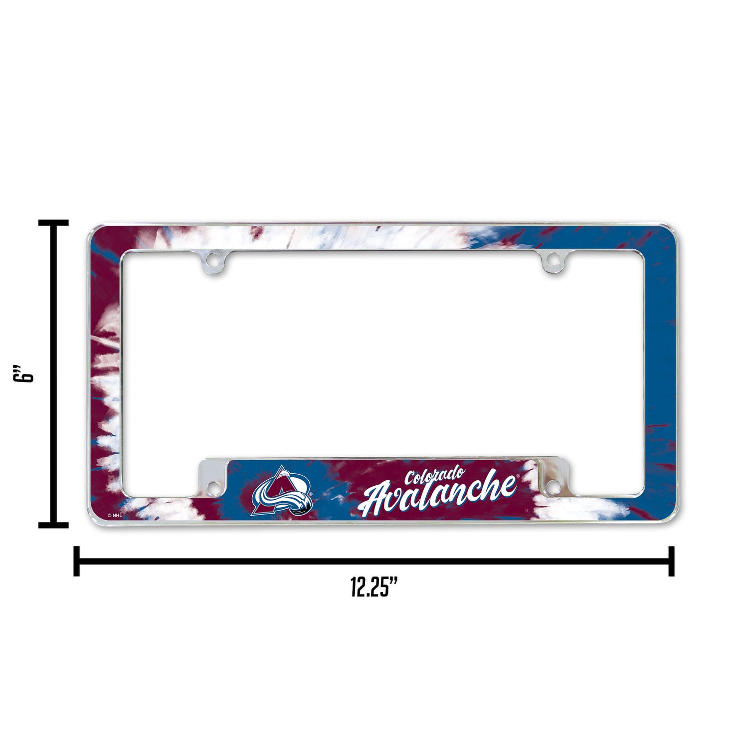 NHL Colorado Avalanche All Over Chrome License Plate Frame Fan Gear NHL Colorado Avalanche