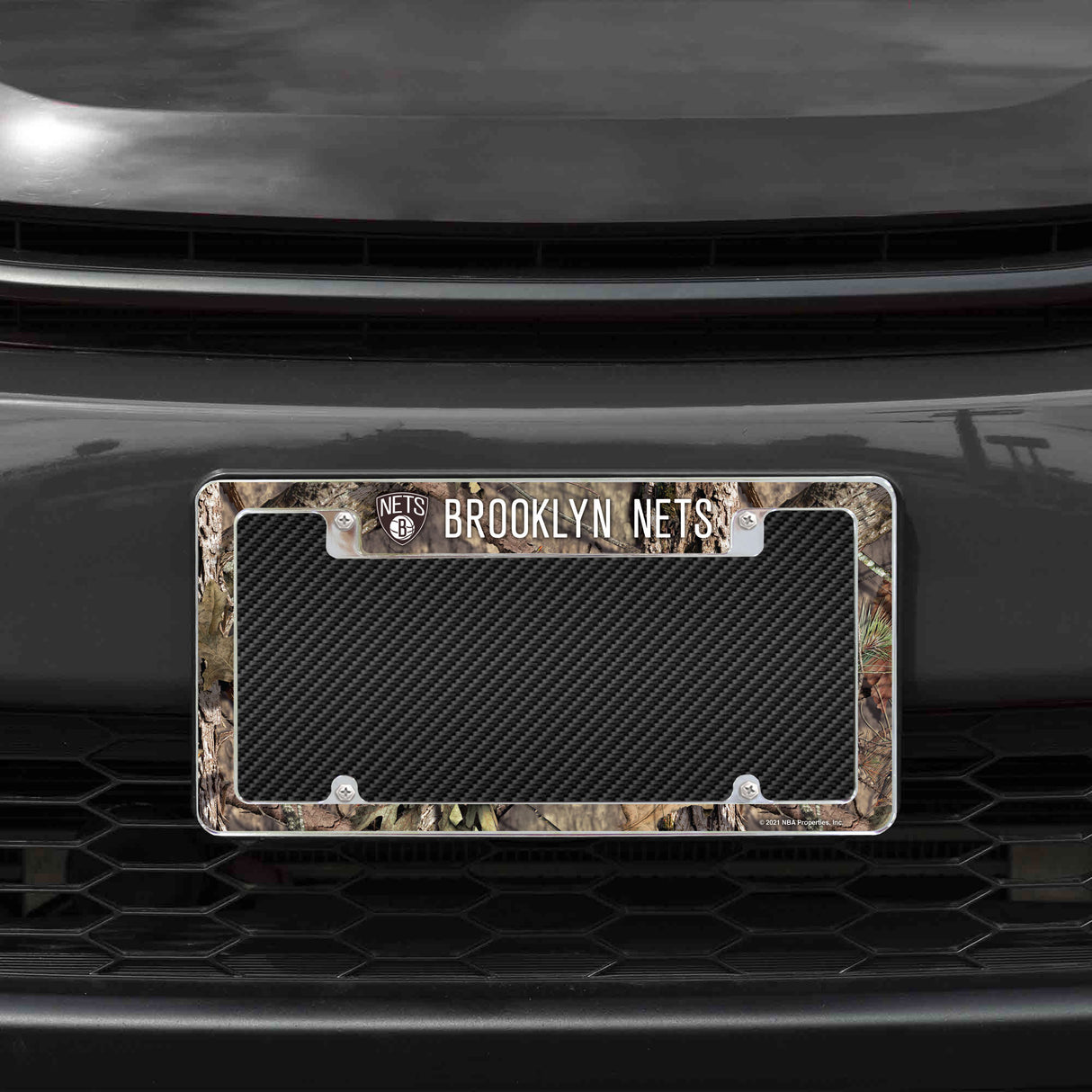 NBA Brooklyn Nets All Over Chrome License Plate Frame Fan Gear NBA Brooklyn Nets