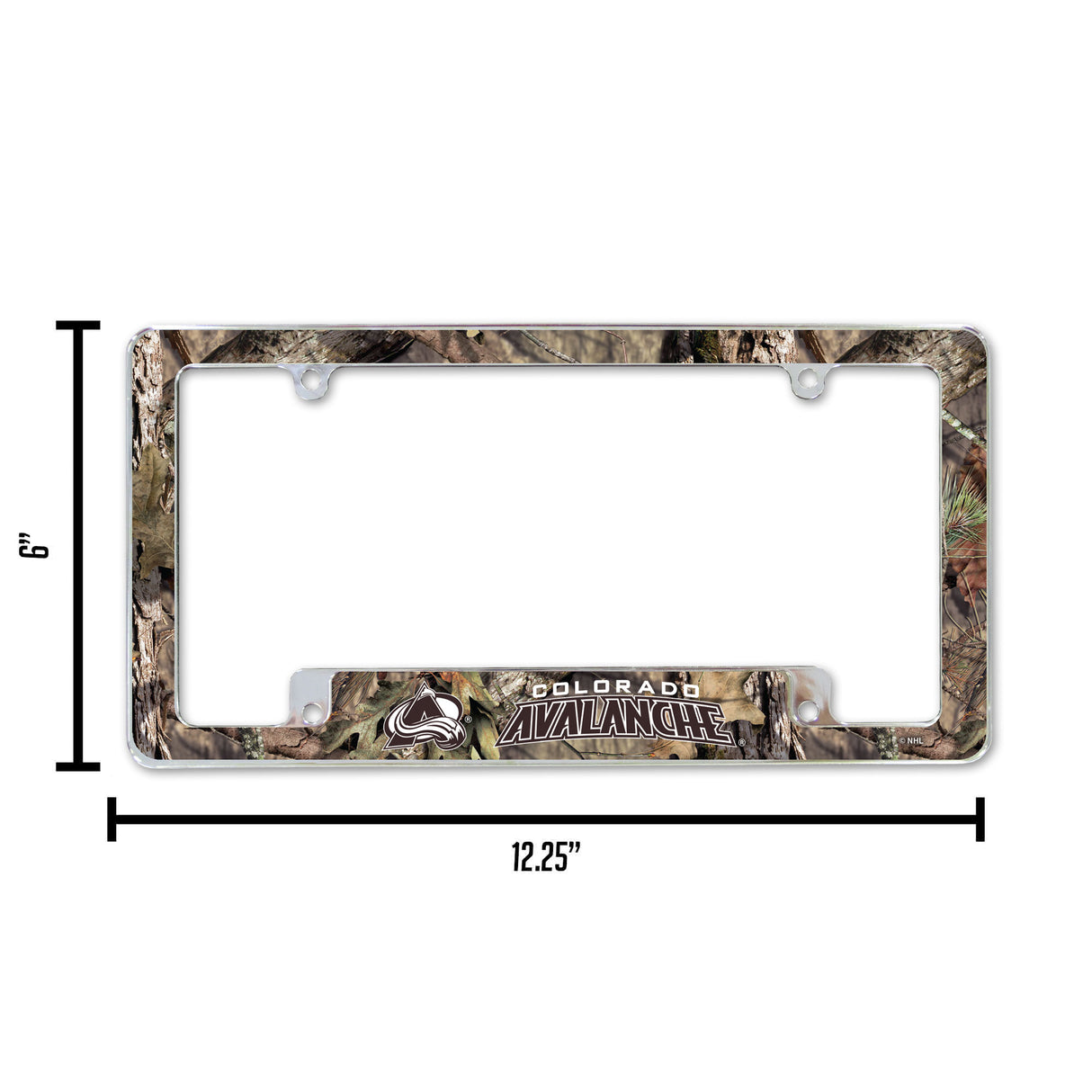 NHL Colorado Avalanche All Over Chrome License Plate Frame Fan Gear NHL Colorado Avalanche