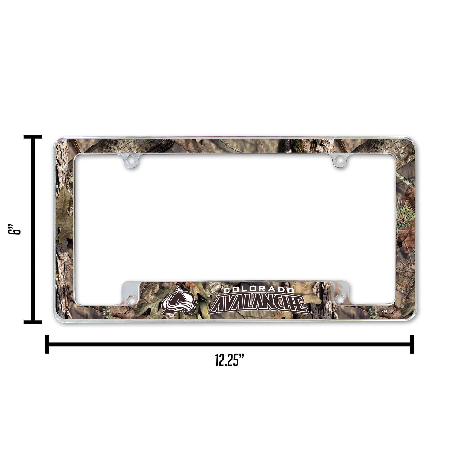 NHL Colorado Avalanche All Over Chrome License Plate Frame Fan Gear NHL Colorado Avalanche