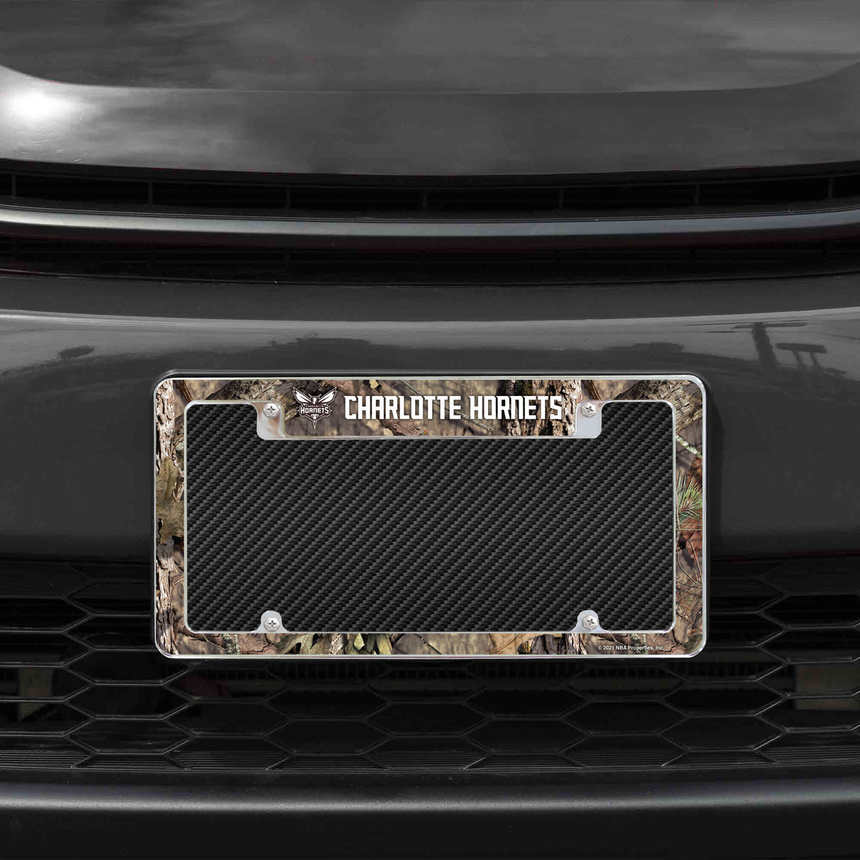 NBA Charlotte Hornets All Over Chrome License Plate Frame Fan Gear NBA Charlotte Hornets