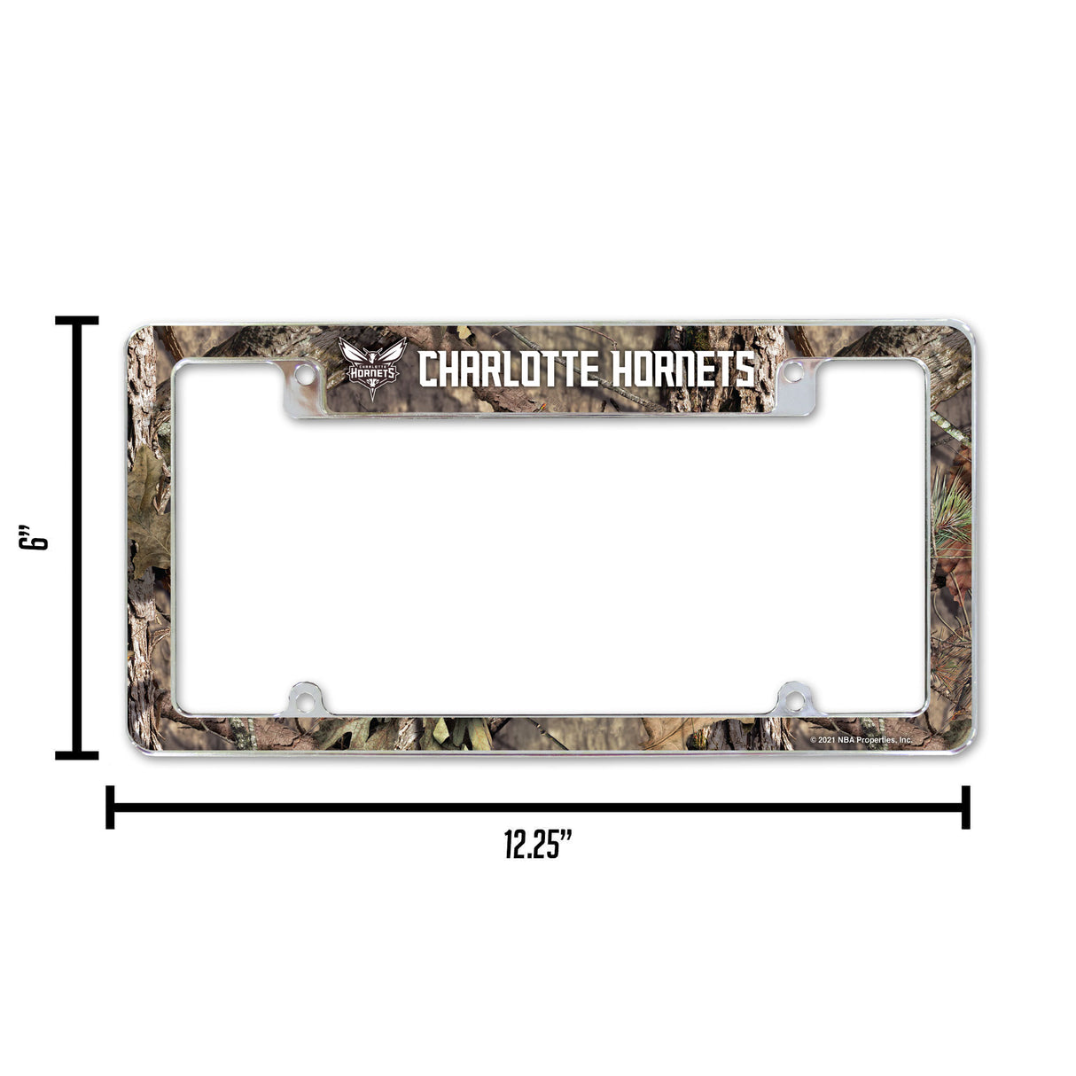 NBA Charlotte Hornets All Over Chrome License Plate Frame Fan Gear NBA Charlotte Hornets