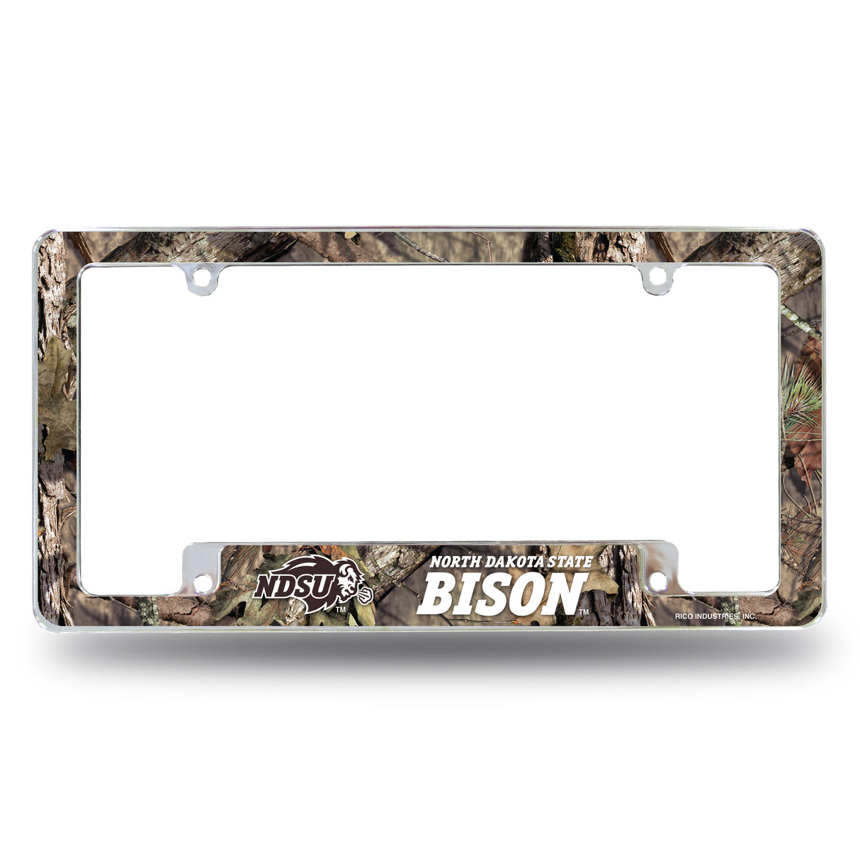 NCAA North Dakota State Bisons All Over Chrome License Plate Frame Fan Gear NCAA North Dakota State Bisons