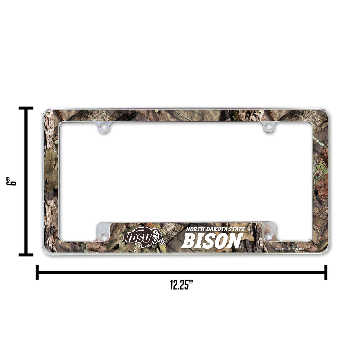 NCAA North Dakota State Bisons All Over Chrome License Plate Frame Fan Gear NCAA North Dakota State Bisons