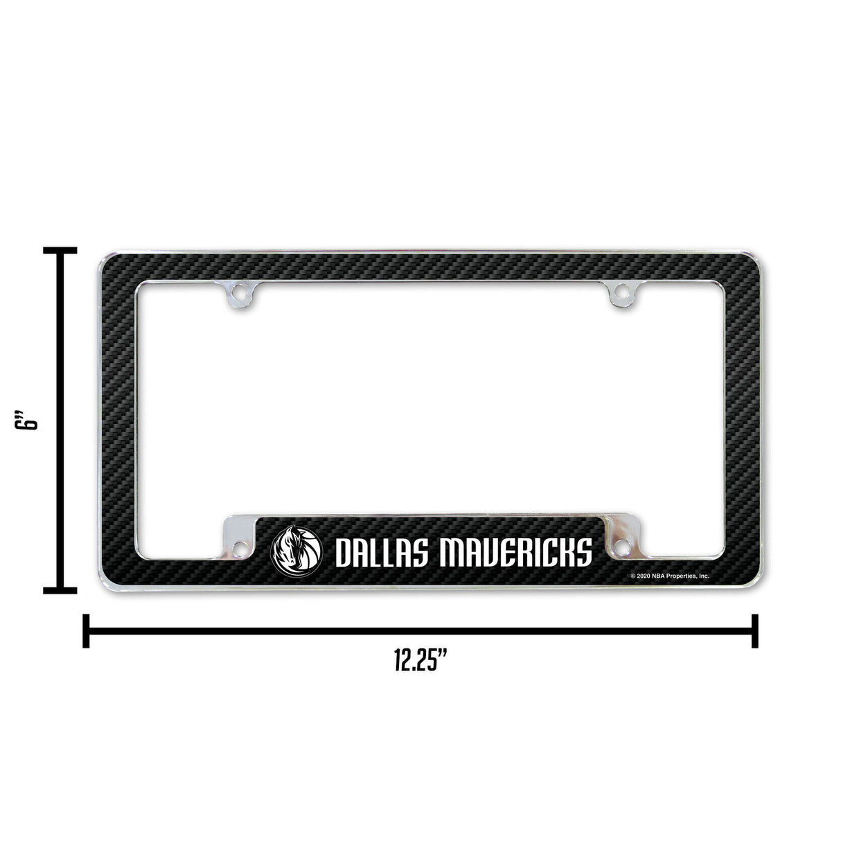 NBA Dallas Mavericks All Over Chrome License Plate Frame Fan Gear NBA Dallas Mavericks
