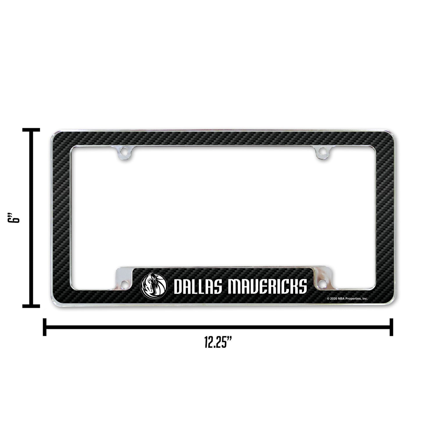 NBA Dallas Mavericks All Over Chrome License Plate Frame Fan Gear NBA Dallas Mavericks
