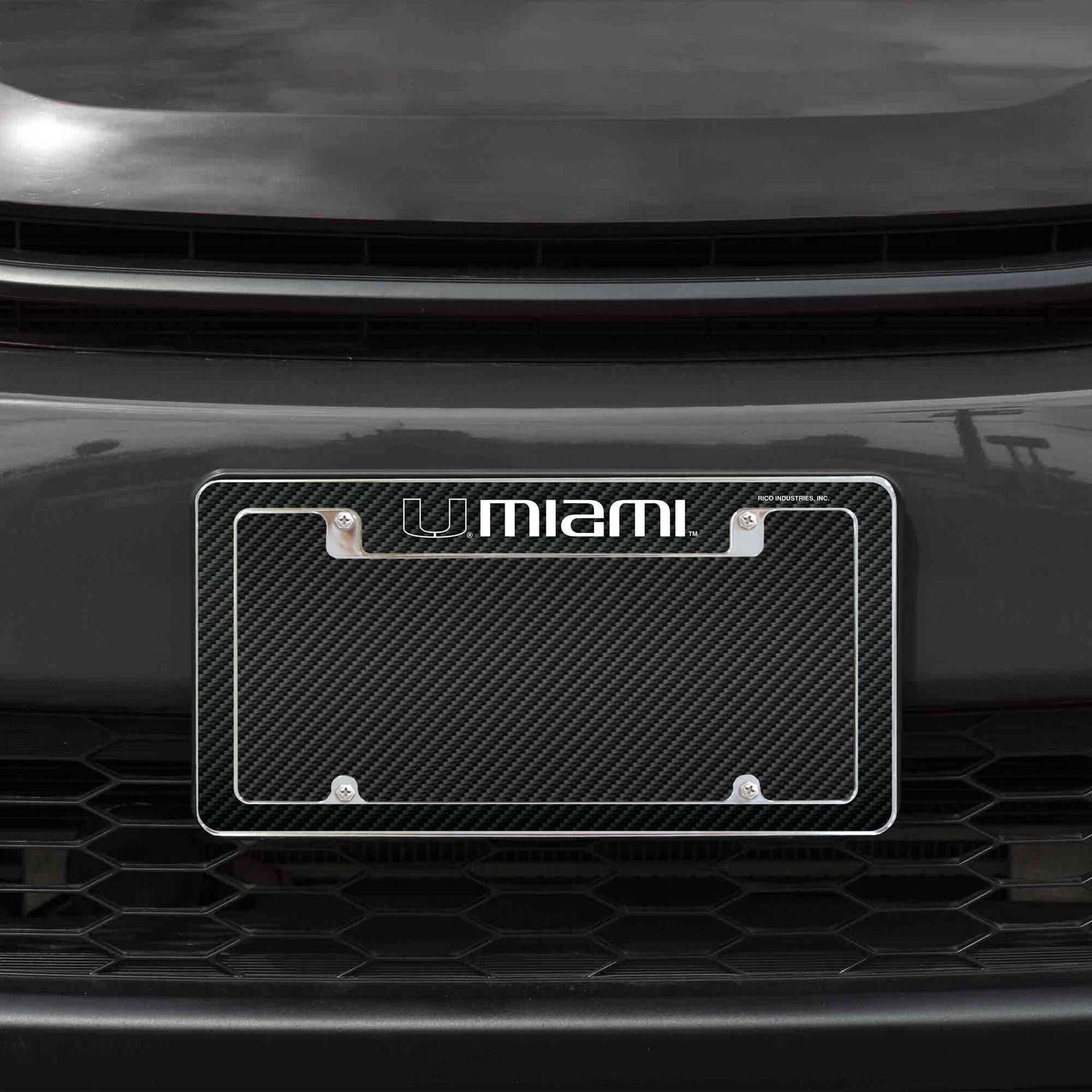 NCAA Miami Hurricanes - The U All Over Chrome Frame Fan Gear NCAA Miami Hurricanes