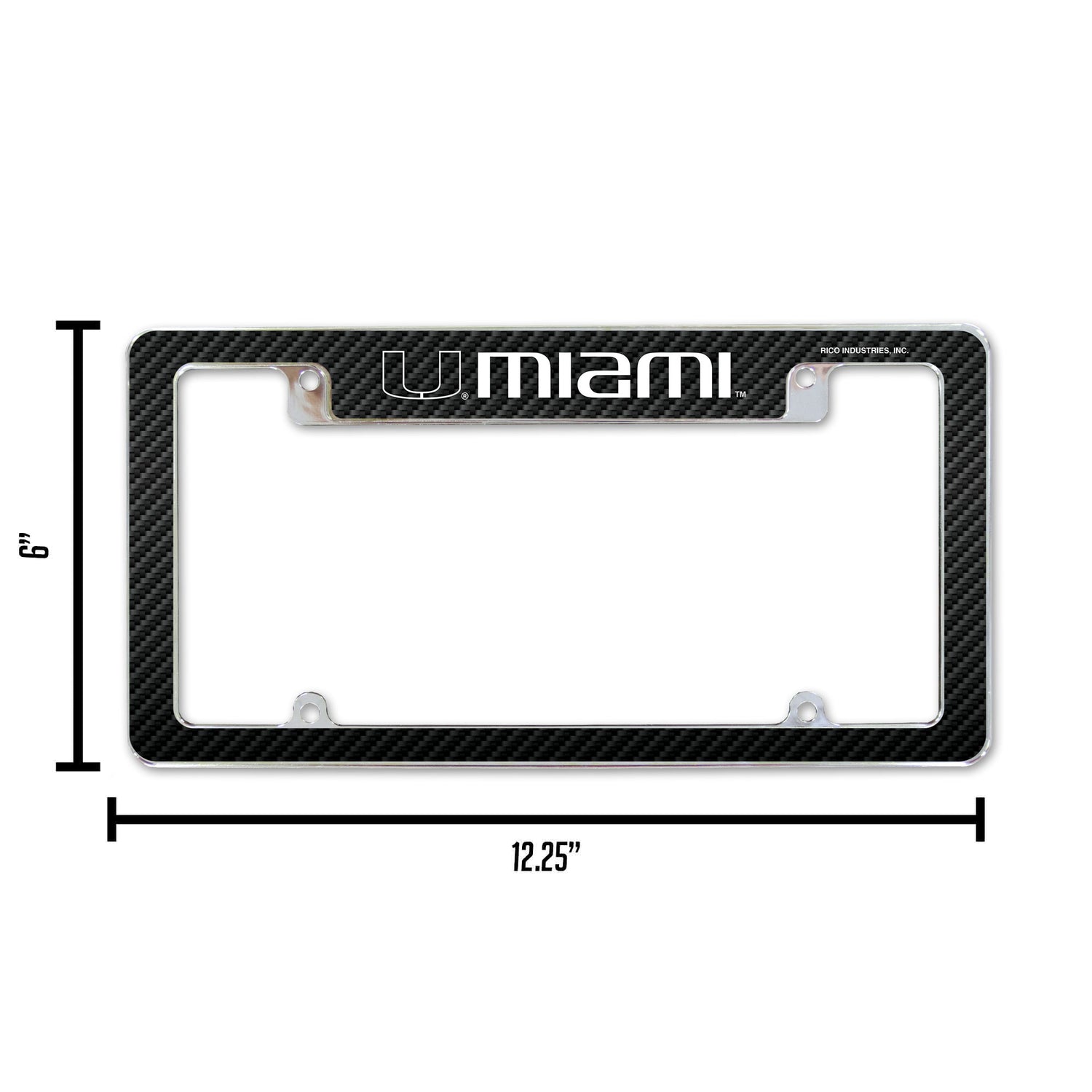 NCAA Miami Hurricanes - The U All Over Chrome Frame Fan Gear NCAA Miami Hurricanes