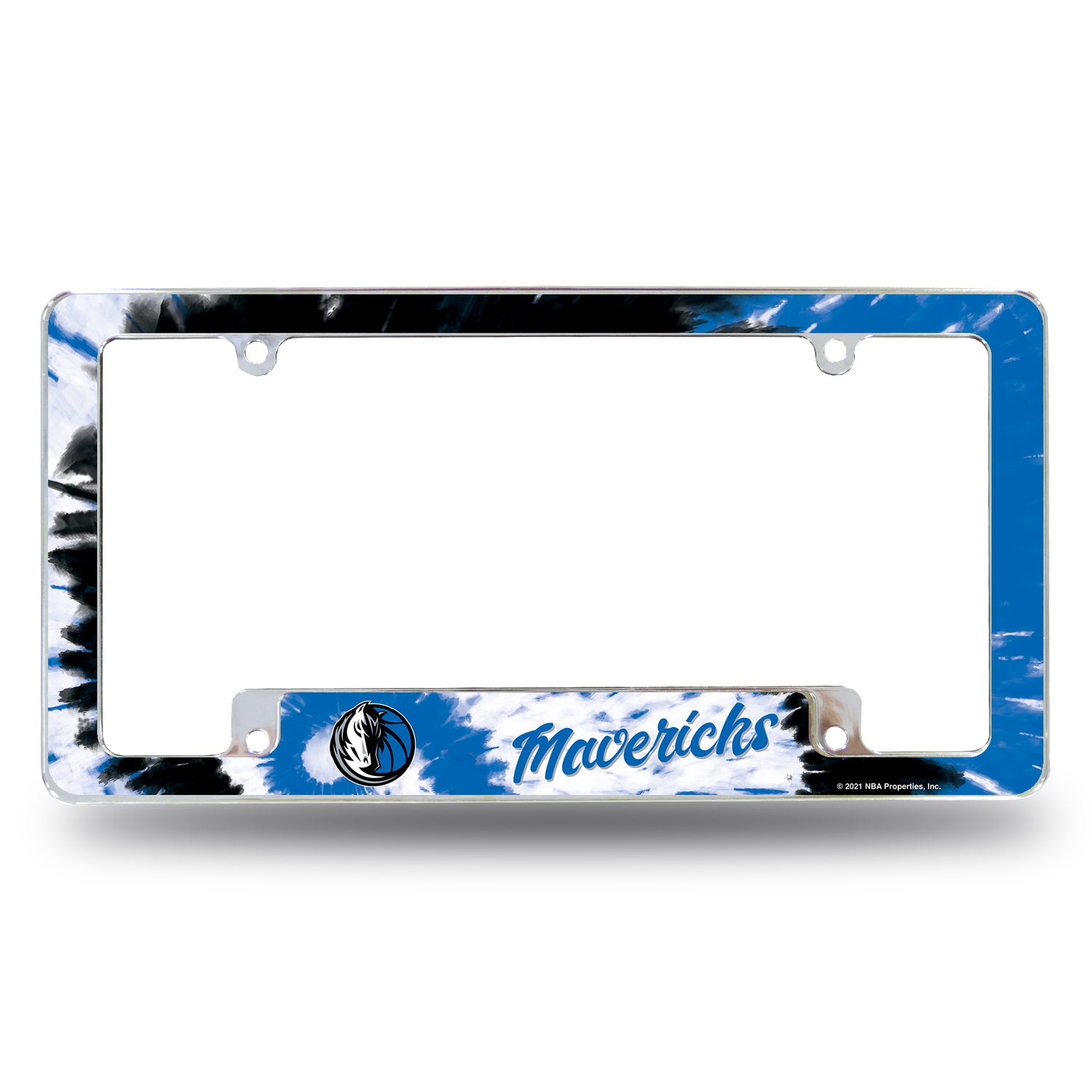 NBA Dallas Mavericks All Over Chrome License Plate Frame Fan Gear NBA Dallas Mavericks