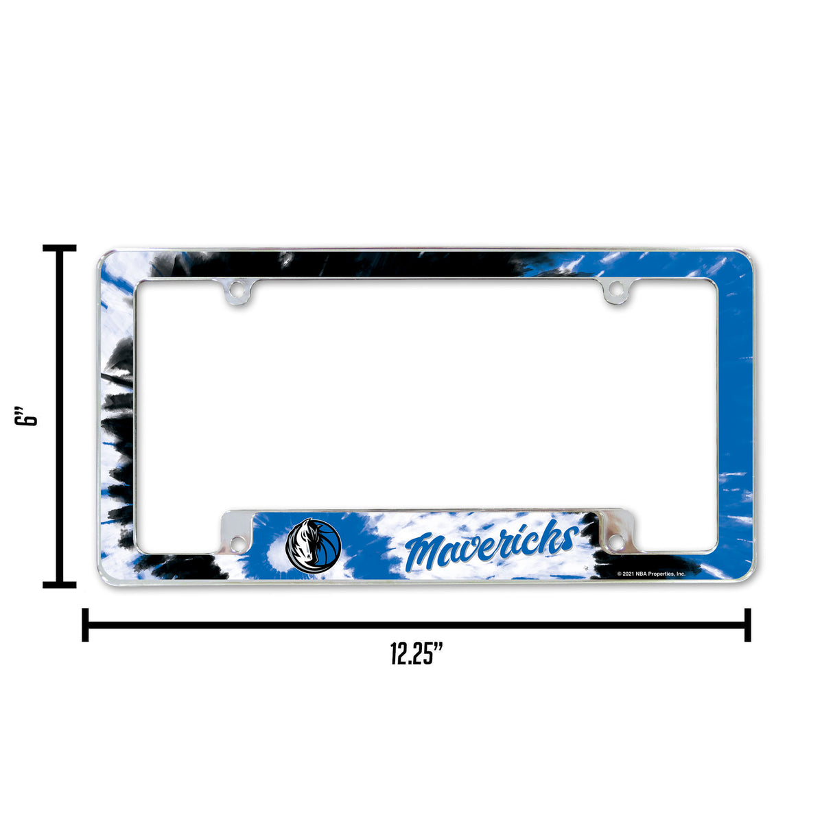 NBA Dallas Mavericks All Over Chrome License Plate Frame Fan Gear NBA Dallas Mavericks