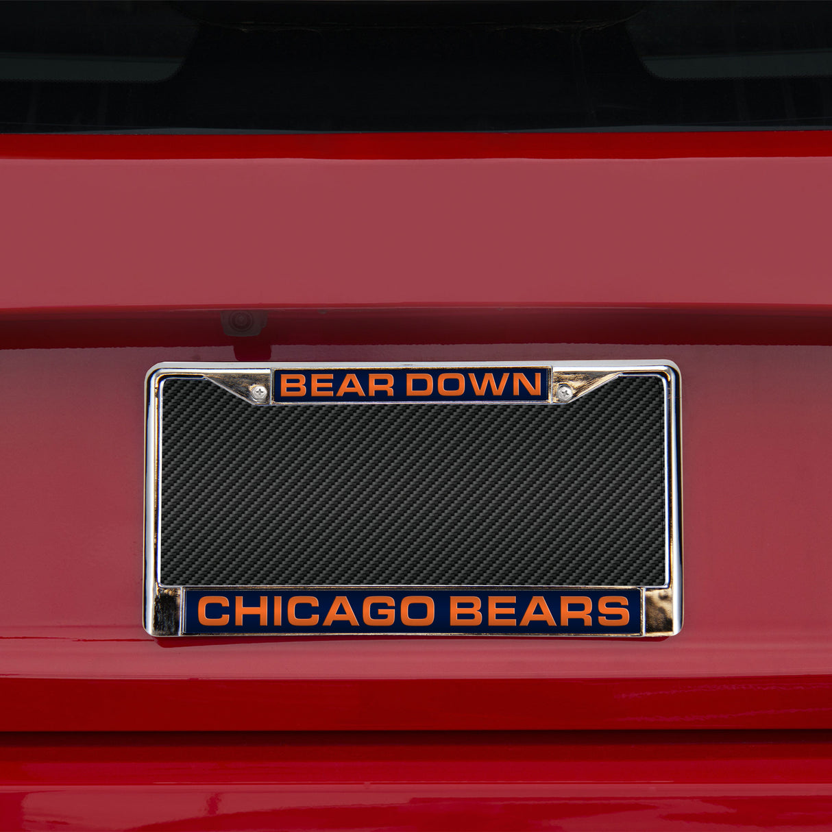 NFL Chicago Bears Laser Cut Chrome License Plate Frame Fan Gear NFL Chicago Bears