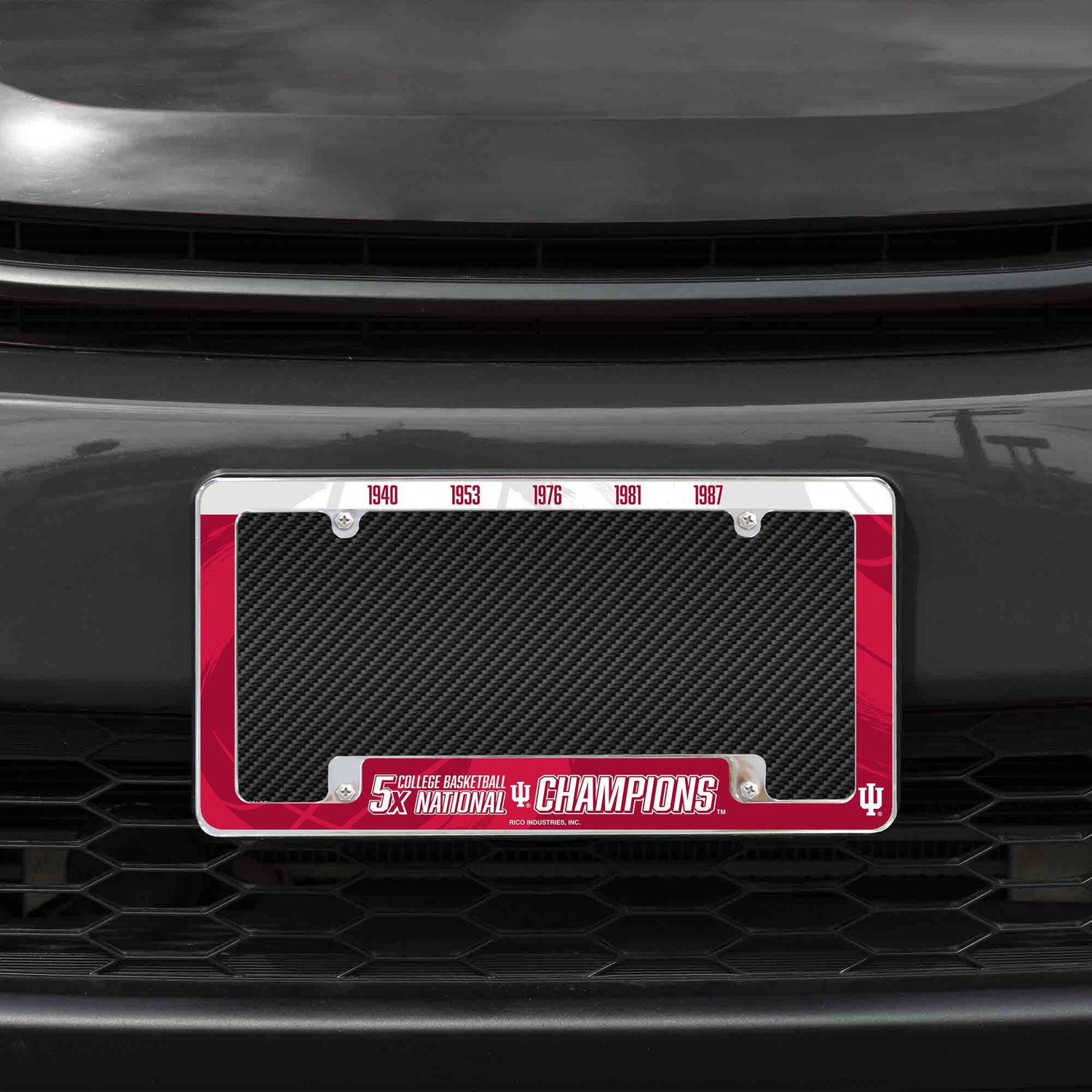 NCAA Indiana Hoosiers All Over Chrome License Plate Frame Fan Gear NCAA Indiana Hoosiers