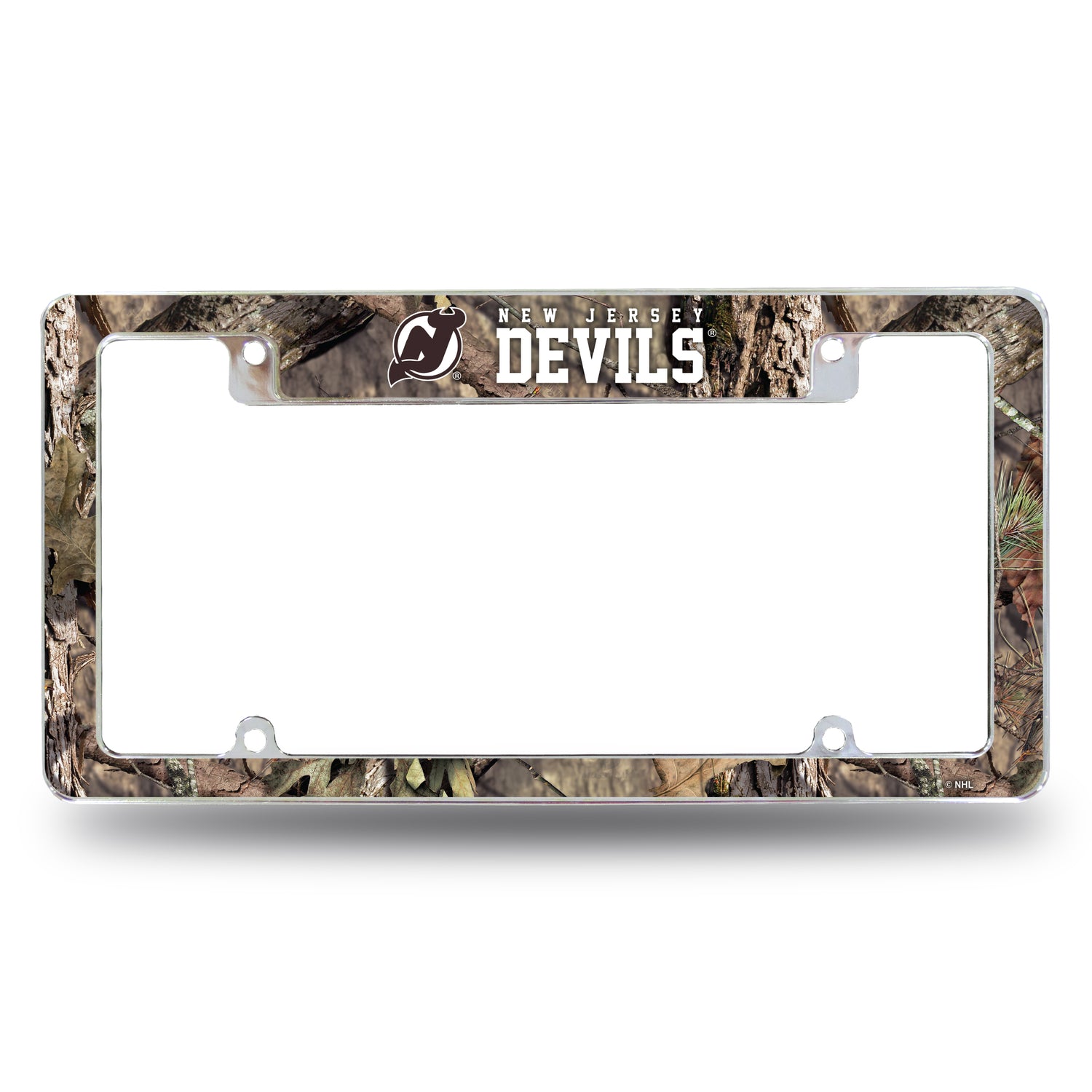 NHL New Jersey Devils All Over Chrome License Plate Frame Fan Gear NHL New Jersey Devils