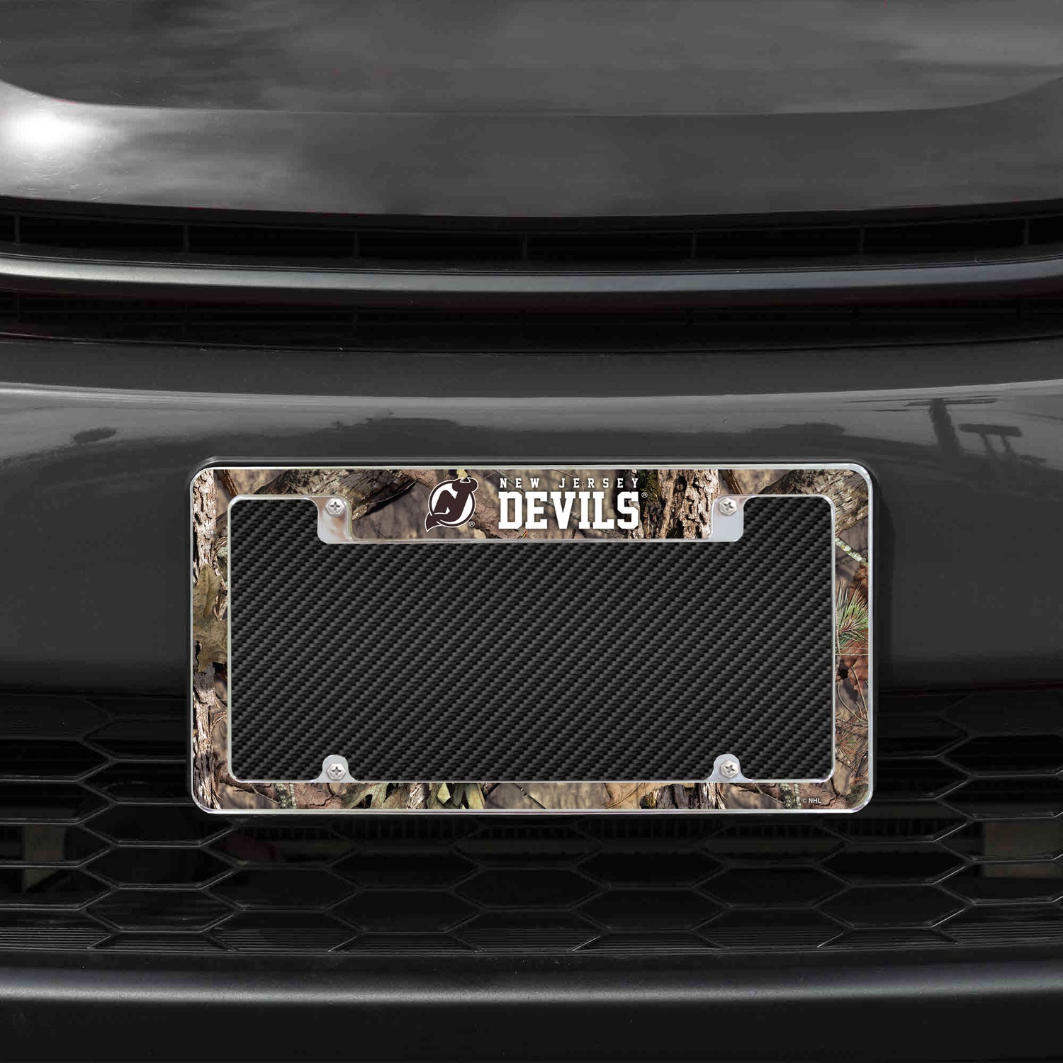 NHL New Jersey Devils All Over Chrome License Plate Frame Fan Gear NHL New Jersey Devils