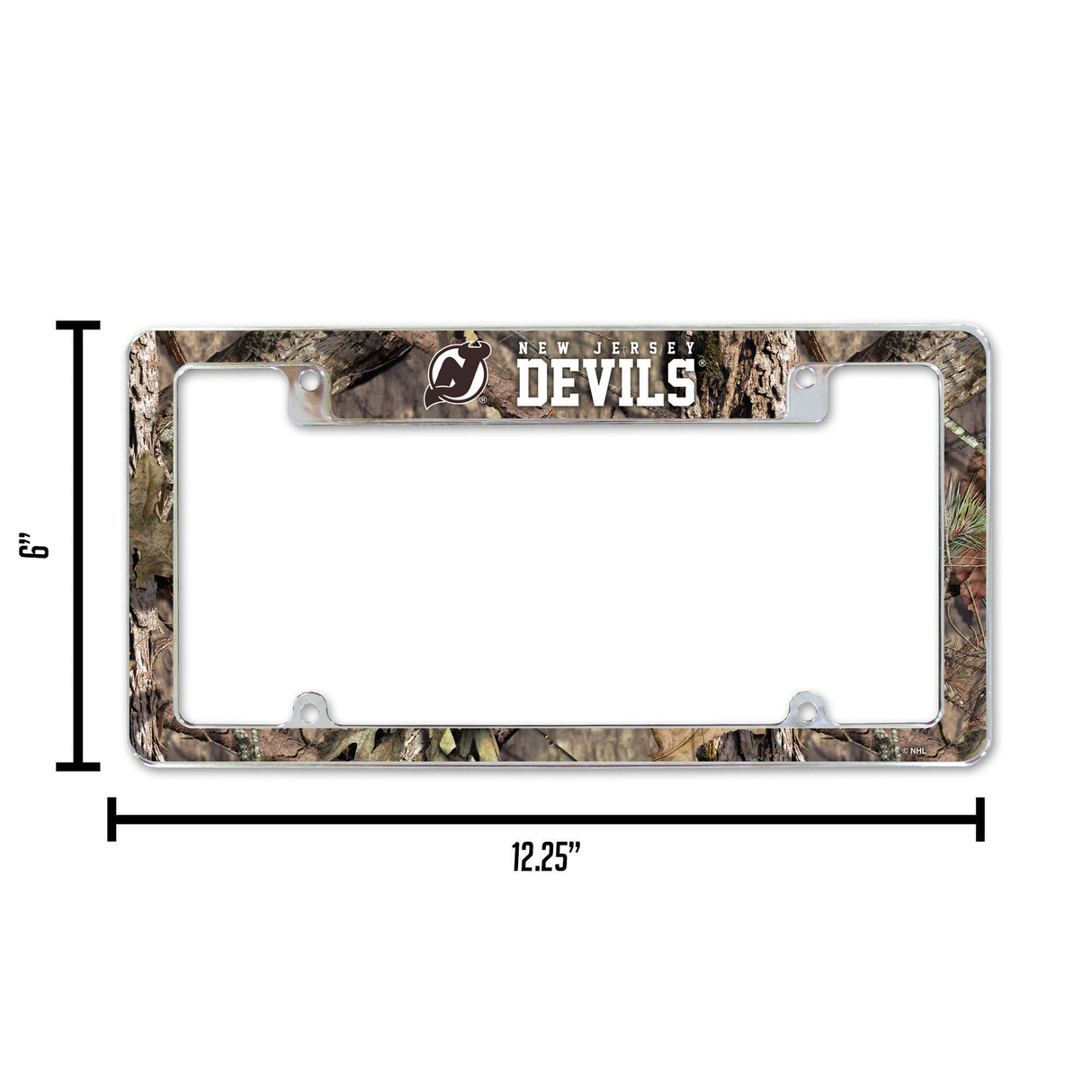 NHL New Jersey Devils All Over Chrome License Plate Frame Fan Gear NHL New Jersey Devils