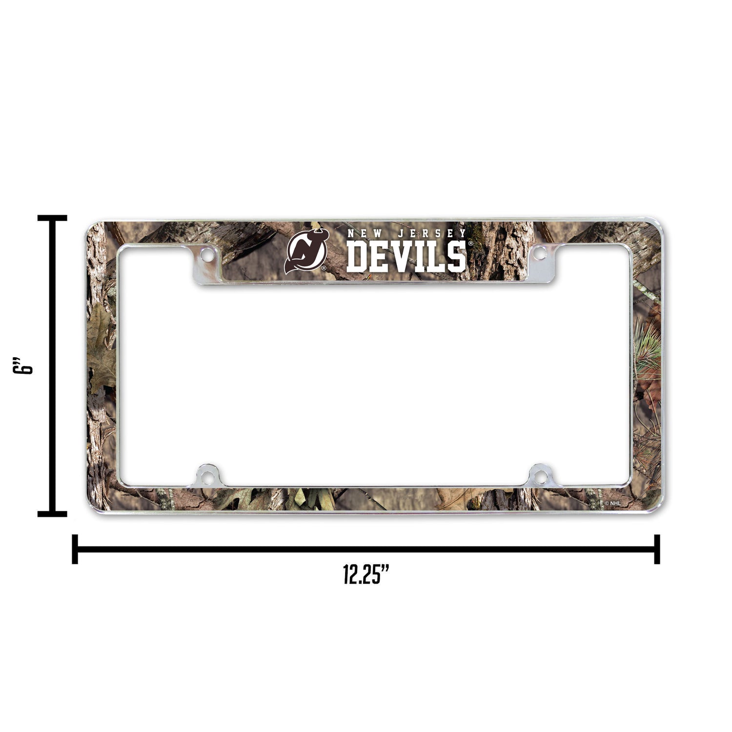 NHL New Jersey Devils All Over Chrome License Plate Frame Fan Gear NHL New Jersey Devils