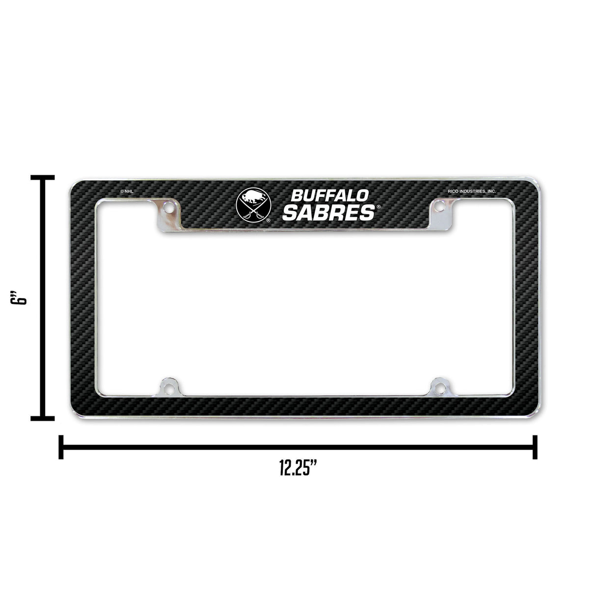 NHL Buffalo Sabres All Over Chrome License Plate Frame Fan Gear NHL Buffalo Sabres