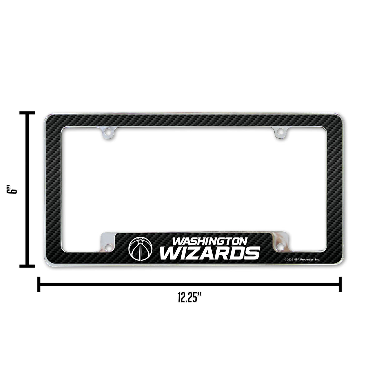 NBA Washington Wizards All Over Chrome License Plate Frame Fan Gear NBA Washington Wizards