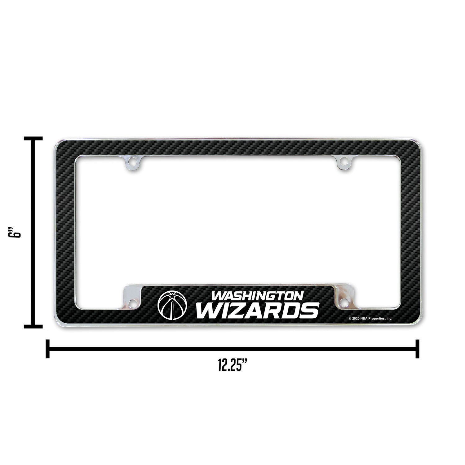 NBA Washington Wizards All Over Chrome License Plate Frame Fan Gear NBA Washington Wizards