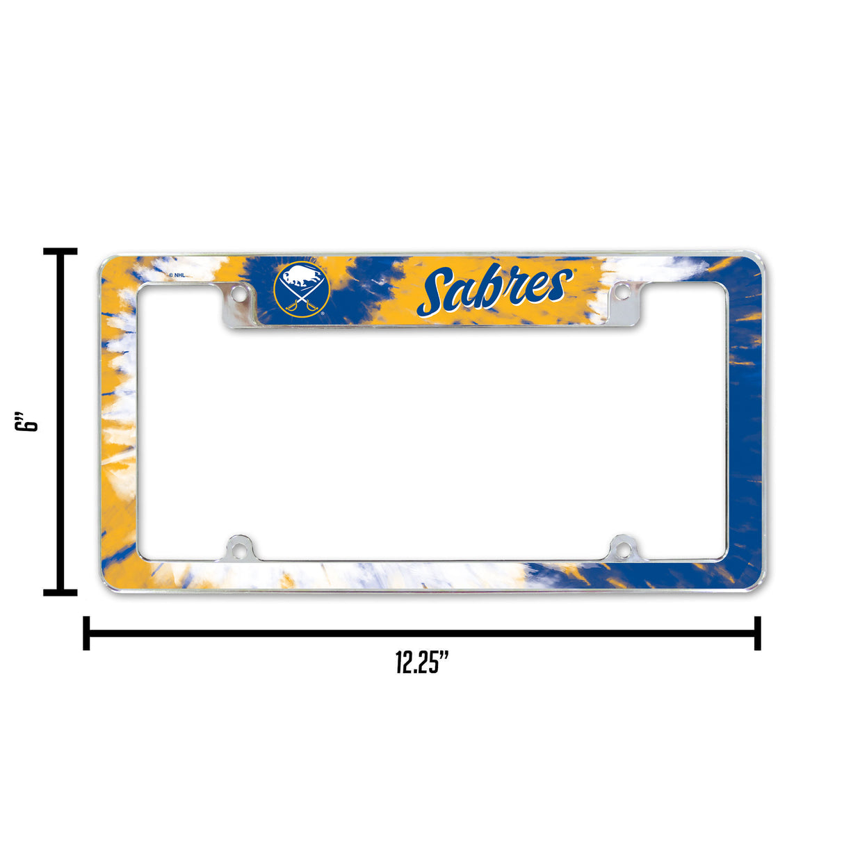 NHL Buffalo Sabres All Over Chrome License Plate Frame Fan Gear NHL Buffalo Sabres