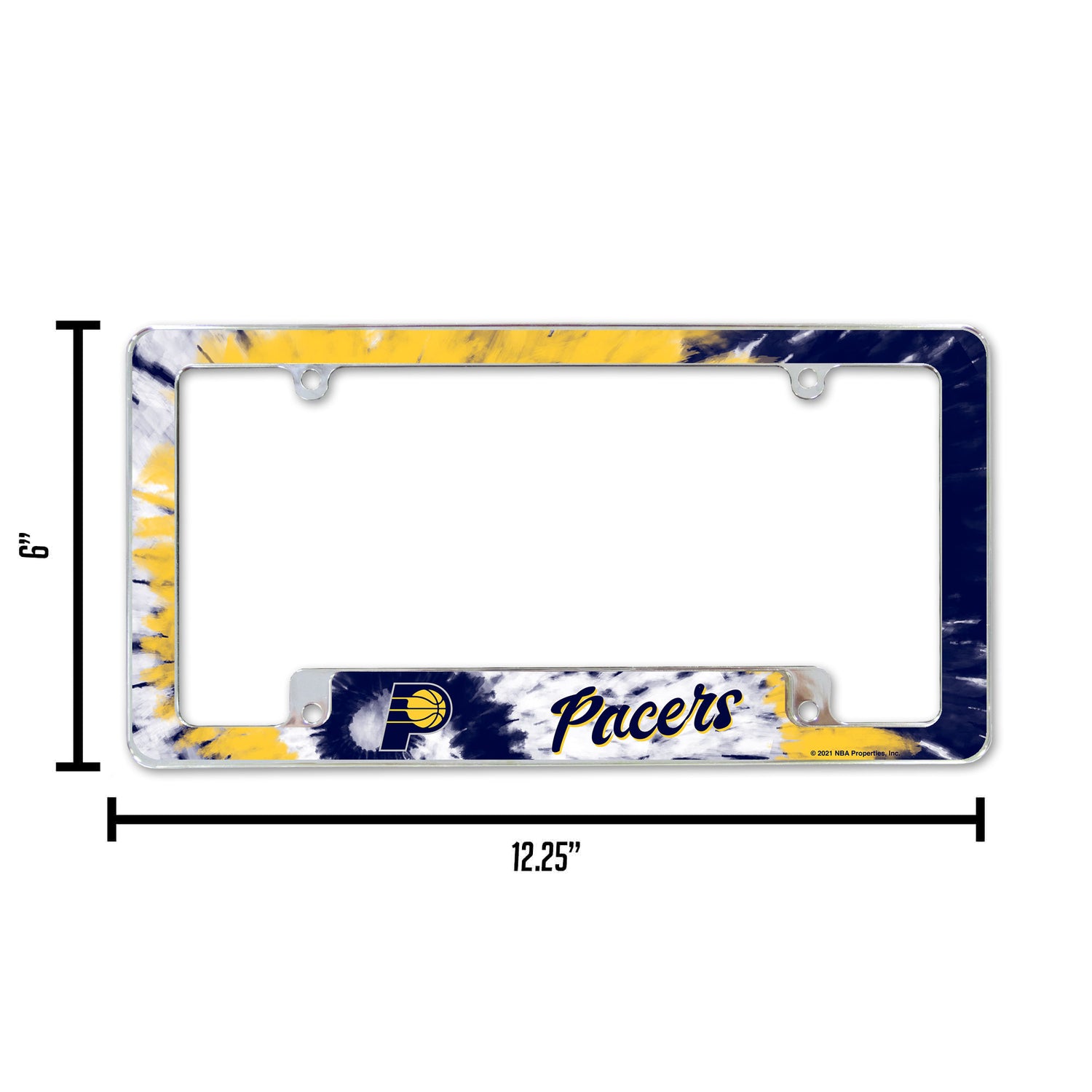 NBA Indiana Pacers All Over Chrome License Plate Frame Fan Gear NBA Indiana Pacers