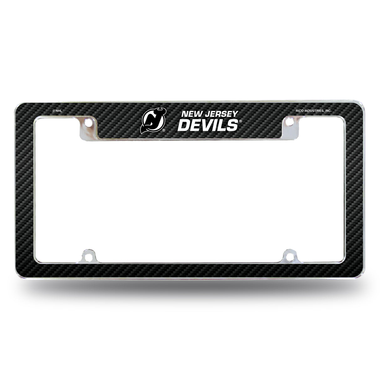 NHL New Jersey Devils All Over Chrome License Plate Frame Fan Gear NHL New Jersey Devils
