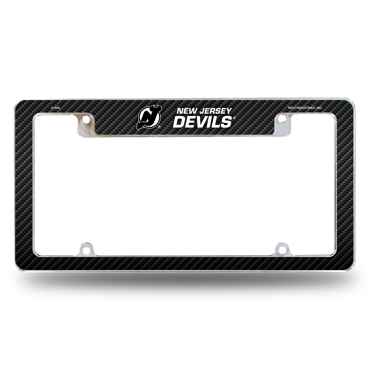 NHL New Jersey Devils All Over Chrome License Plate Frame Fan Gear NHL New Jersey Devils
