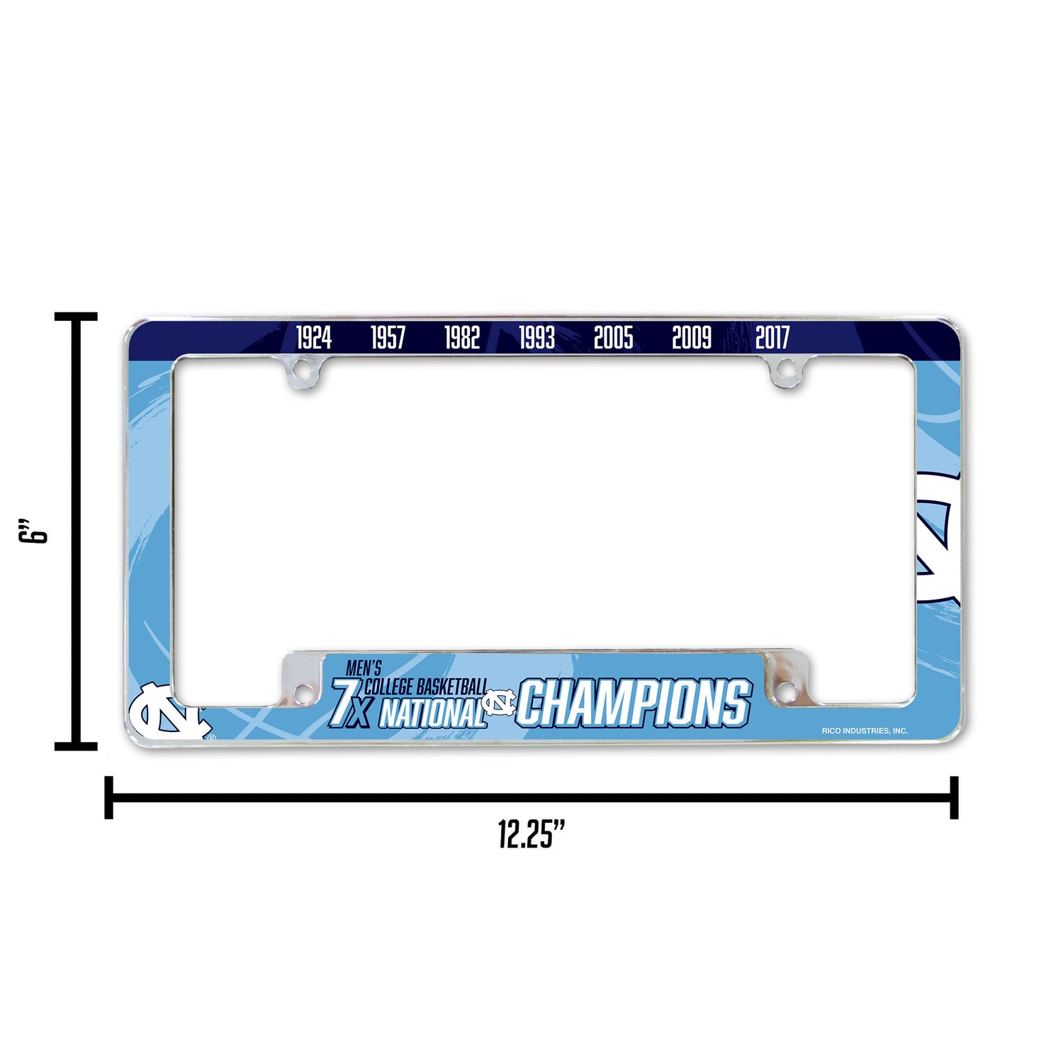 NCAA North Carolina Tar Heels All Over Chrome Frame Fan Gear NCAA North Carolina Tar Heels