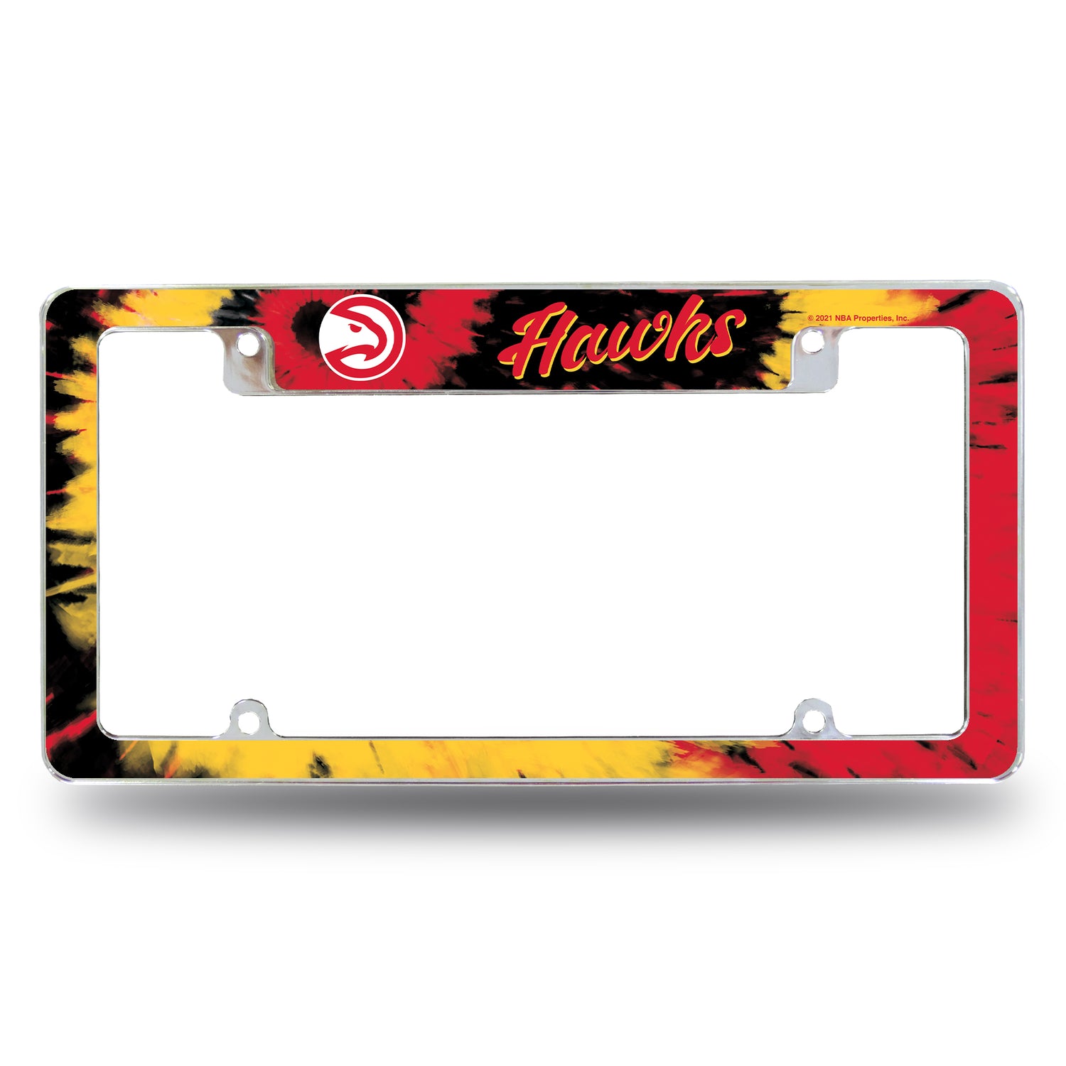 NBA Atlanta Hawks All Over Chrome License Plate Frame Fan Gear NBA Atlanta Hawks
