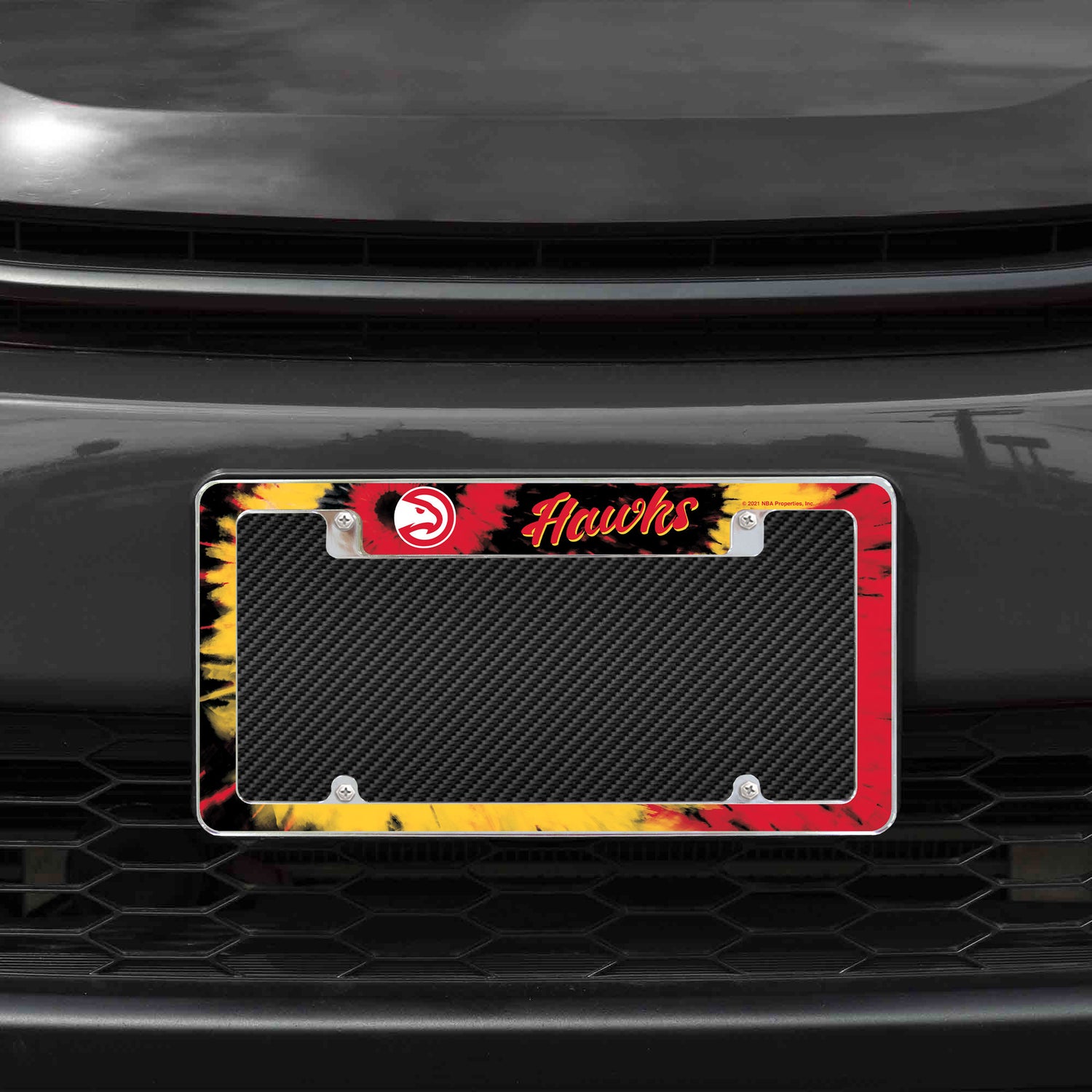 NBA Atlanta Hawks All Over Chrome License Plate Frame Fan Gear NBA Atlanta Hawks