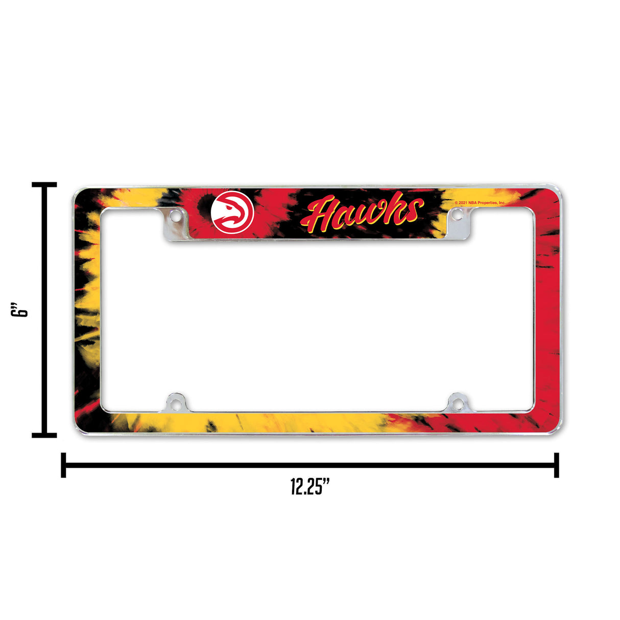 NBA Atlanta Hawks All Over Chrome License Plate Frame Fan Gear NBA Atlanta Hawks