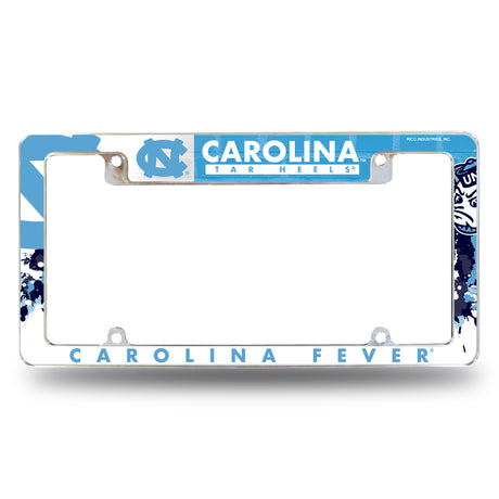 NCAA North Carolina Tar Heels All Over Chrome License Plate Frame Fan Gear NCAA North Carolina Tar Heels