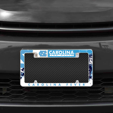 NCAA North Carolina Tar Heels All Over Chrome License Plate Frame Fan Gear NCAA North Carolina Tar Heels