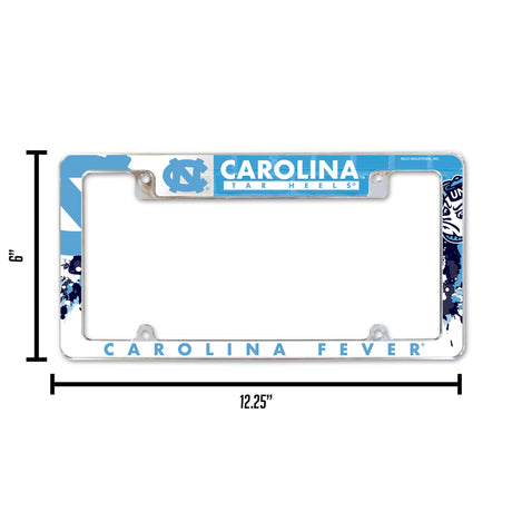 NCAA North Carolina Tar Heels All Over Chrome License Plate Frame Fan Gear NCAA North Carolina Tar Heels