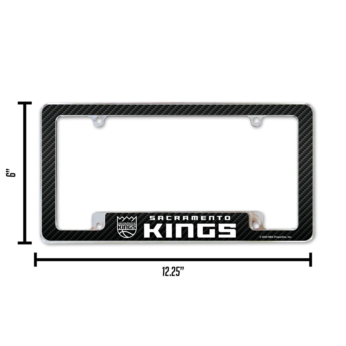 NBA Sacramento Kings All Over Chrome License Plate Frame Fan Gear NBA Sacramento Kings