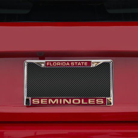 NCAA Florida State Seminoles Laser Cut Chrome License Plate Frame Fan Gear NCAA Florida State Seminoles