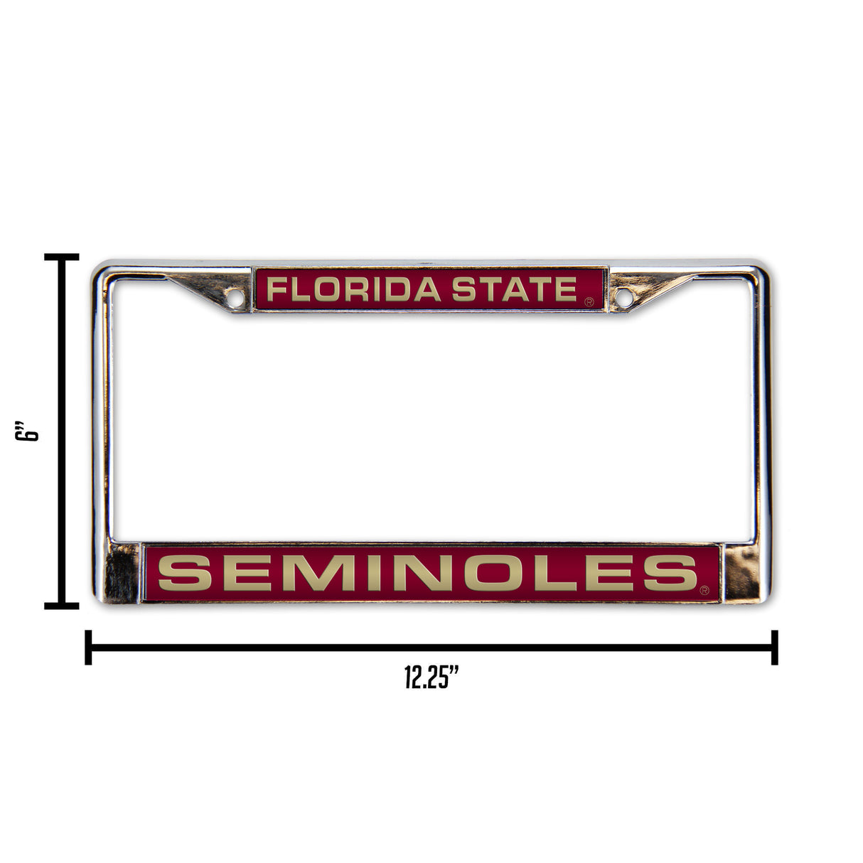 NCAA Florida State Seminoles Laser Cut Chrome License Plate Frame Fan Gear NCAA Florida State Seminoles
