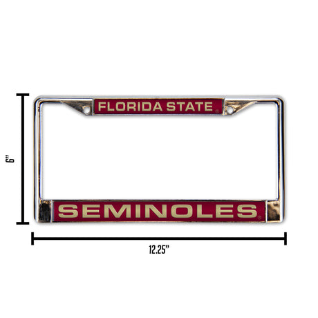 NCAA Florida State Seminoles Laser Cut Chrome License Plate Frame Fan Gear NCAA Florida State Seminoles