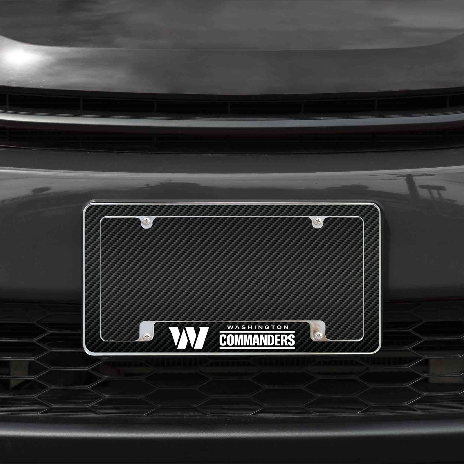 NFL Washington Commanders All Over Chrome License Plate Frame Fan Gear NFL Washington Commanders