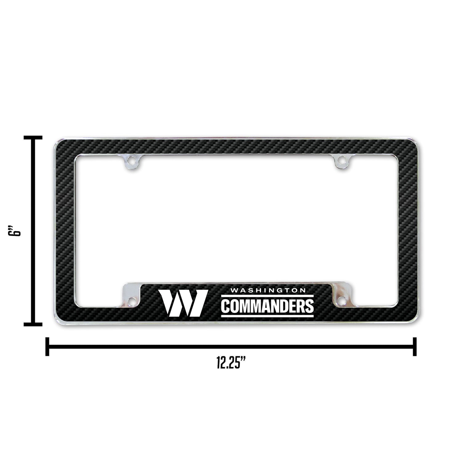 NFL Washington Commanders All Over Chrome License Plate Frame Fan Gear NFL Washington Commanders