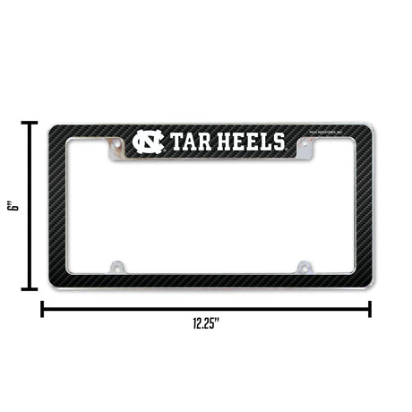 NCAA North Carolina Tar Heels All Over Chrome License Plate Frame Fan Gear NCAA North Carolina Tar Heels